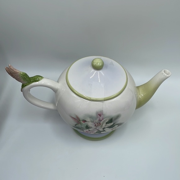 Vintage Lena Liu Hummingbird and Lilies Telefolra Tea Pot - Picture 5 of 12